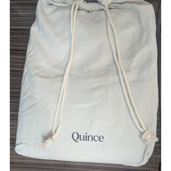 Quince 100% European Linen Duvet Cover 2PC Set Color Mist Size Twin -NEW- - Picture 1 of 7